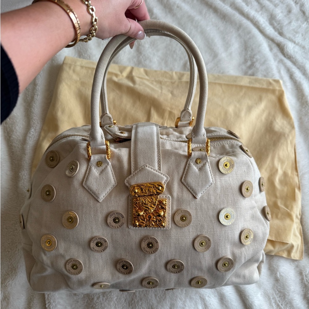 Louis Vuitton BOWLY POLKA DOT PANAMA BAG